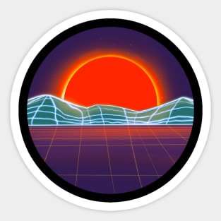 Neon sunset in neon world Sticker